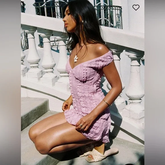 Princess Polly | Dresses | Princess Polly Breezy Off The Shoulder Mini Dress  Lilac | Poshmark
